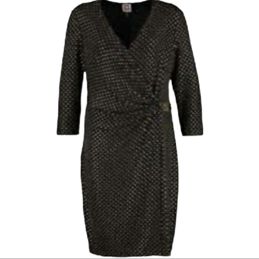 Anne Klein  Signature wrap dress with buckle